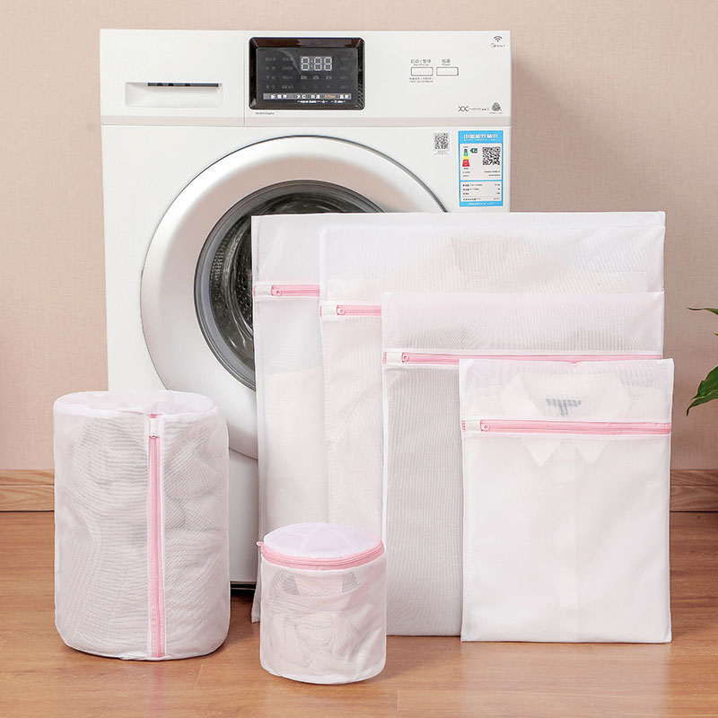 70g pink fine mesh six-piece set (small, medium, large, extra large, cylindrical, bra bag)