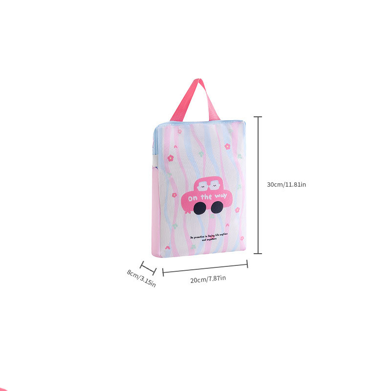 100g fine mesh three-dimensional portable pink car small size (20*30*8cm)