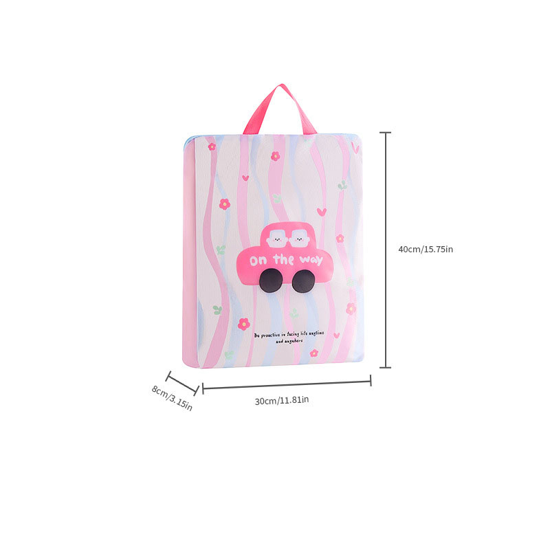 100g fine mesh three-dimensional portable pink car medium size (30*40*8cm)