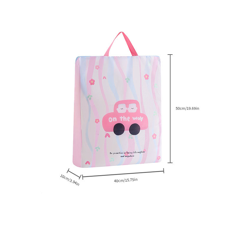 100g fine mesh three-dimensional portable pink car large size (40*50*10cm)