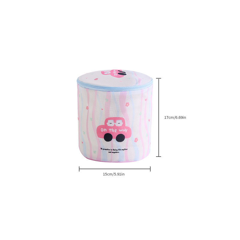 100g fine mesh three-dimensional portable pink car bra bag (15*17cm)