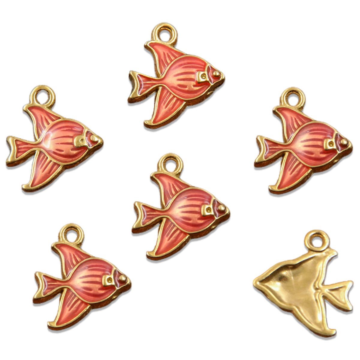 2:No. 1 single-sided orange fish 16x17mm