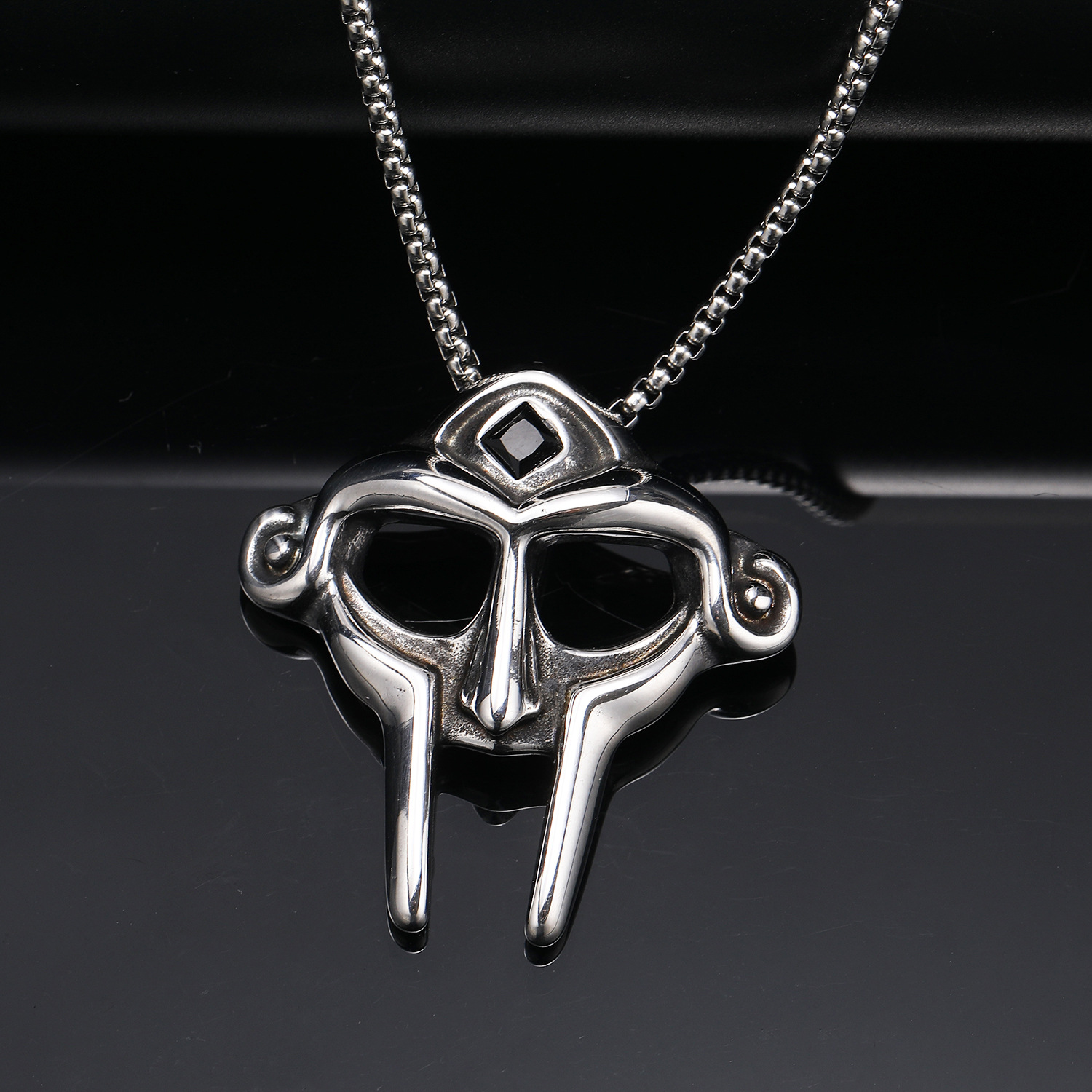 2:Steel black diamond pendant, without chain