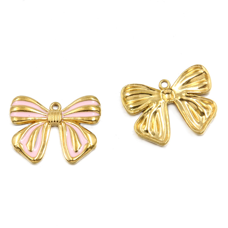 No. 2 pink bow 20x25mm