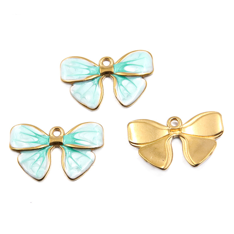 No. 3 green bow 16x25mm