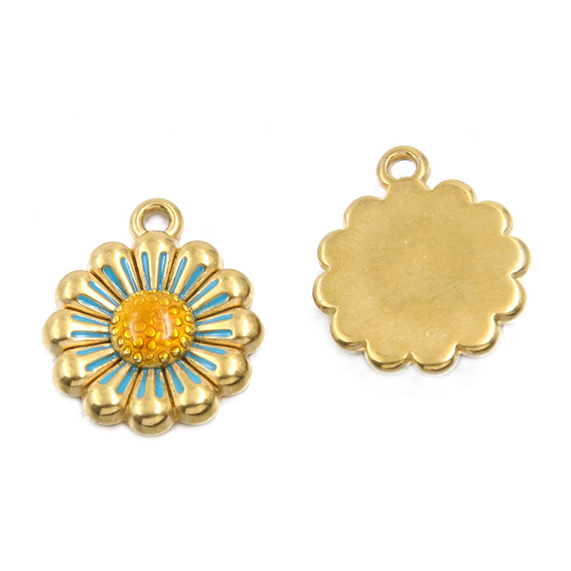 2:No. 1 Blue flower 17X20mm