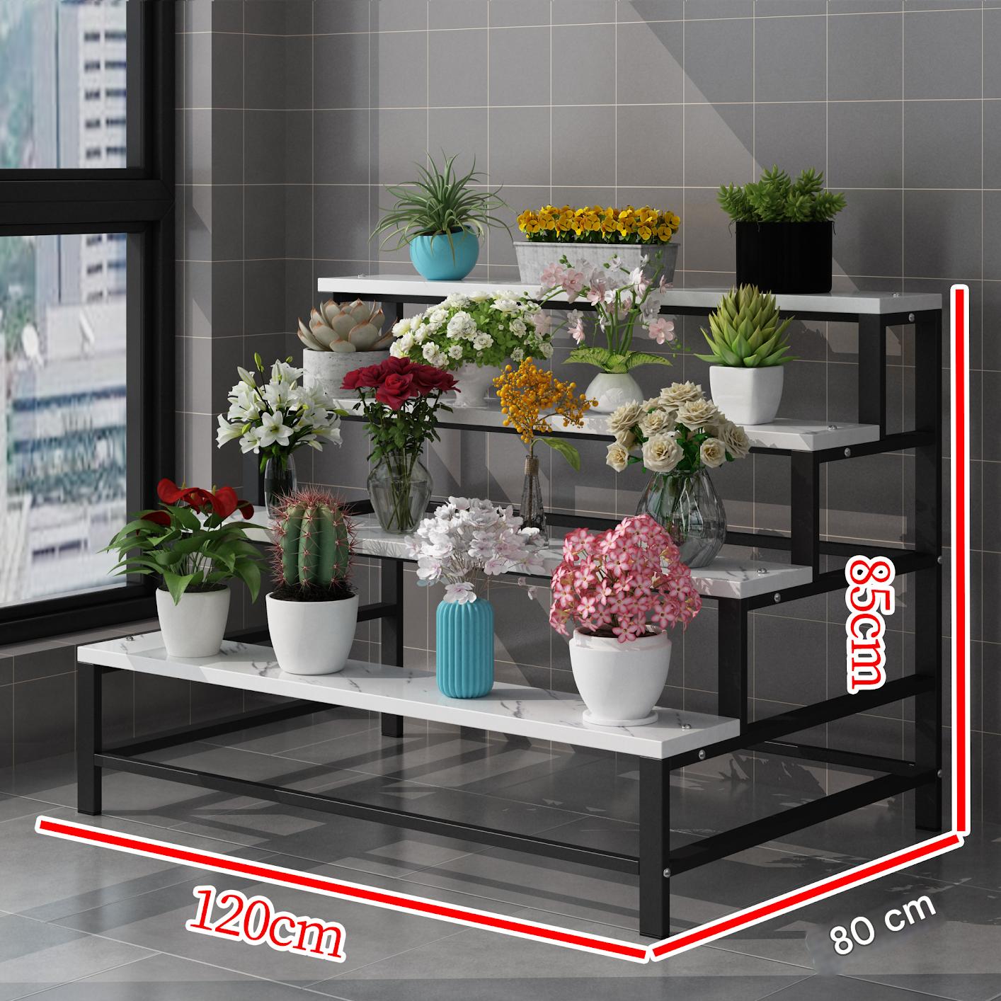 Black frame   white stone pattern four layers 120*80*85cm