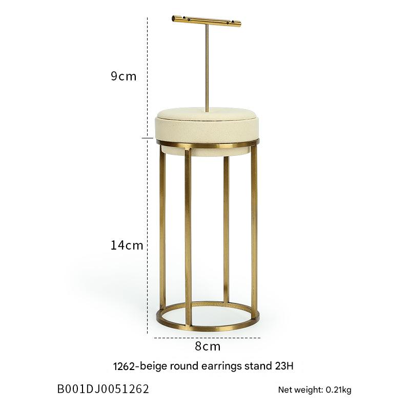 1262-white round earrings 23h 8 × 23cm