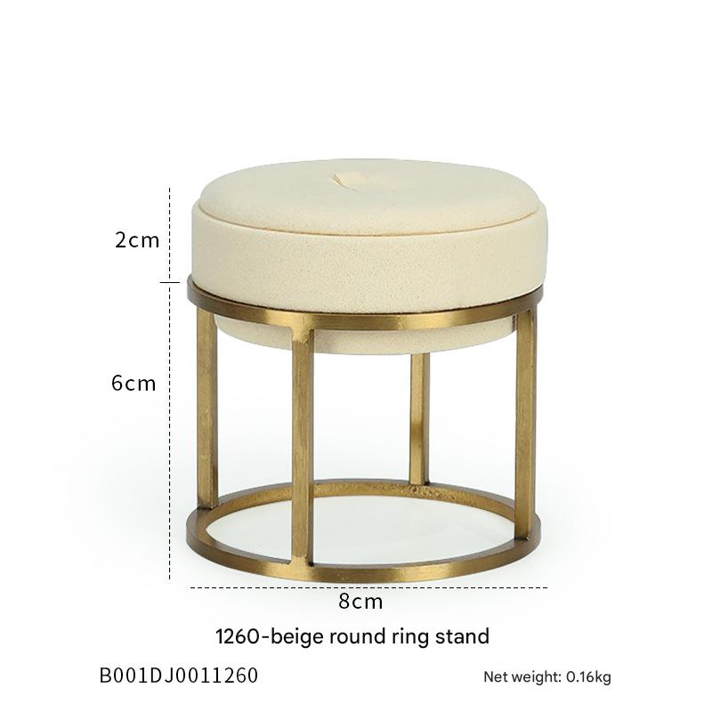 4:1260-white round ring stand 8 × 8cm