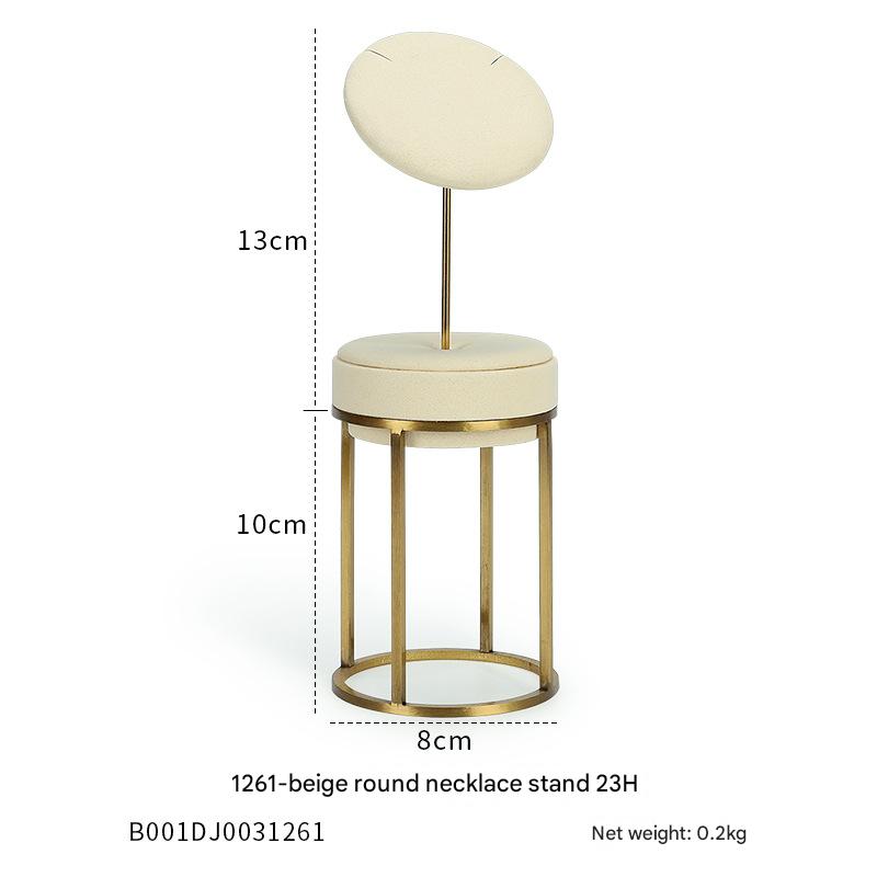 5:1261-white round necklace rack 23h 8 × 23cm