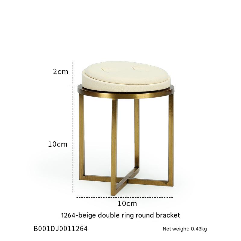 8:1264-white double ring round bracket 10 x 12cm