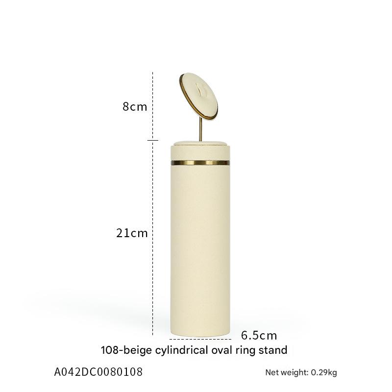 17:108-white cylinder oval ring 6.5 × 29cm