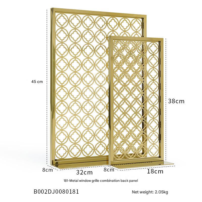 26:181-metal window grilles combination back plate 32 x 8 x 45cm 18 x 8 x 38cm