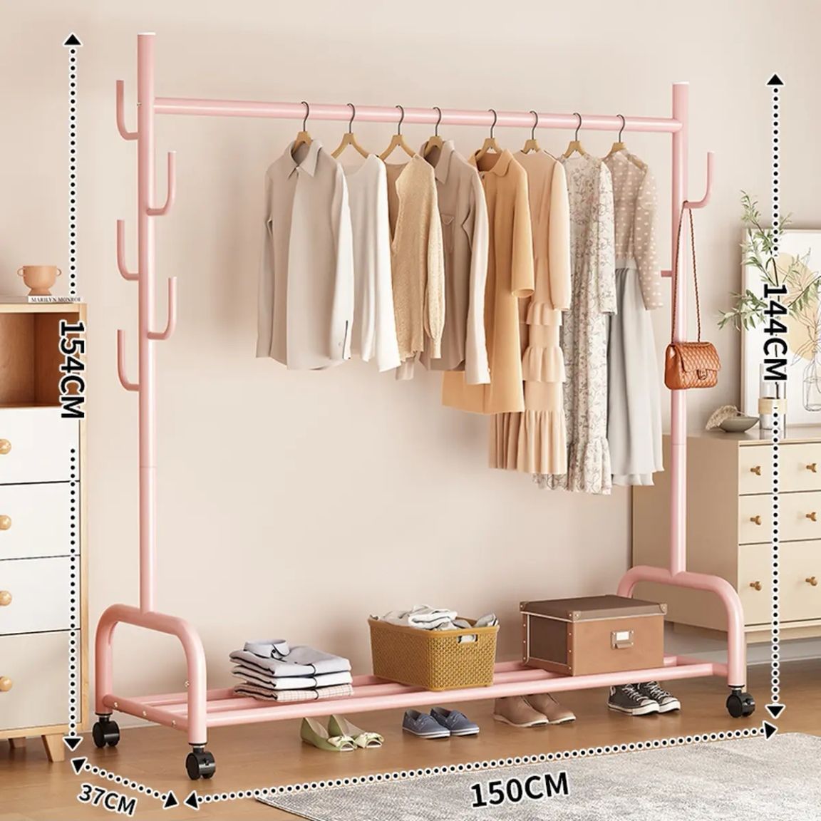 Bold 25 pipe diameter-single layer 150CM-pink