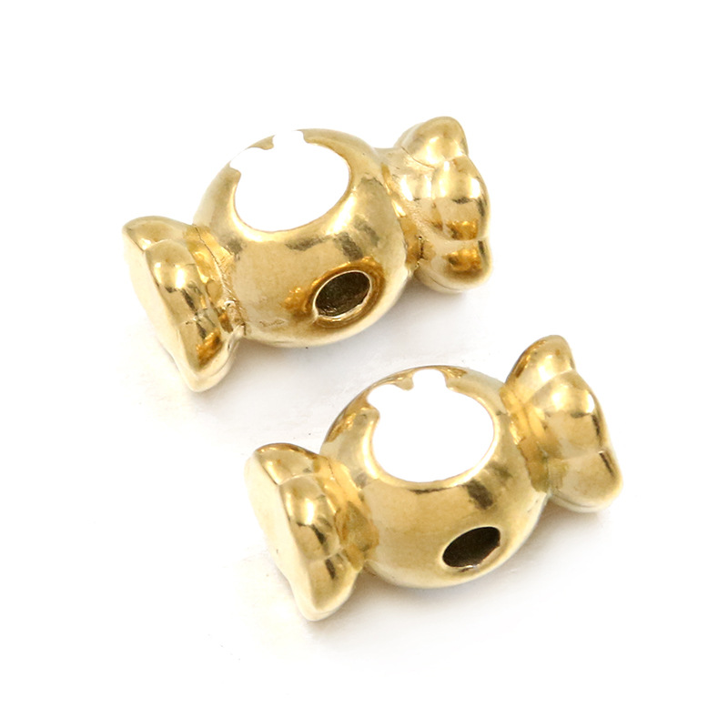 25:No. 8 white candy beads 10X18mm