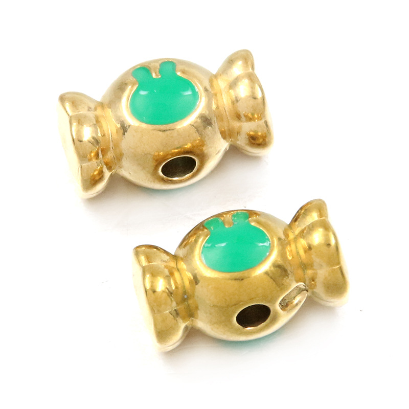 28:No. 8 Green candy beads 10X18mm