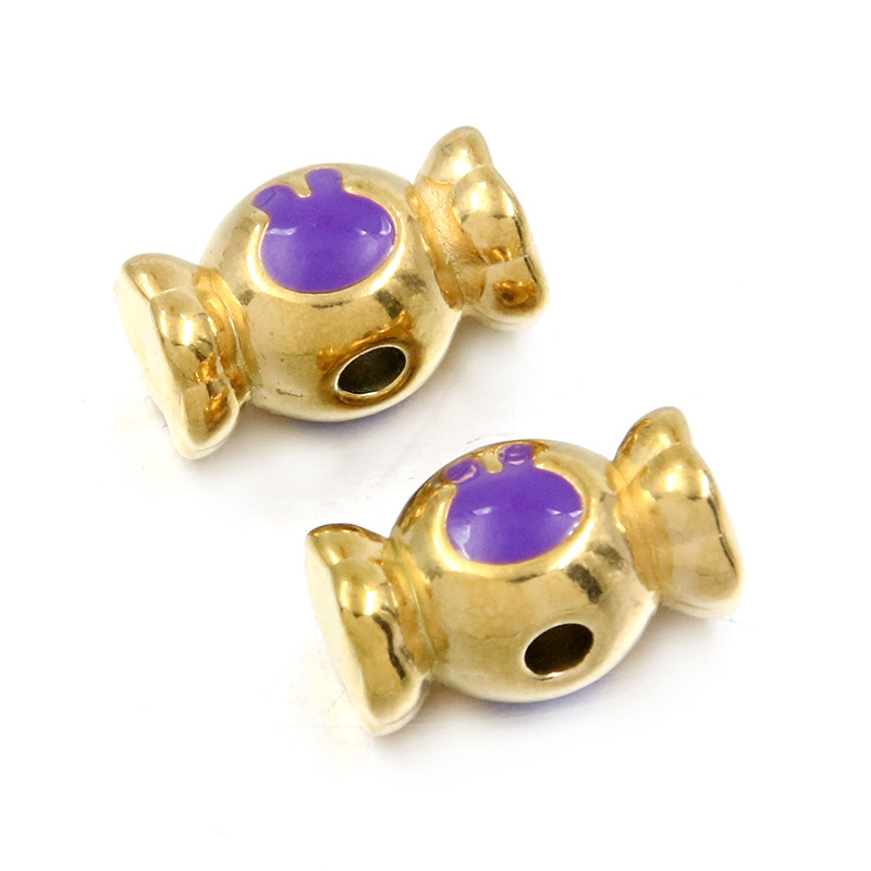 29:No. 8 Purple candy beads 10X18mm