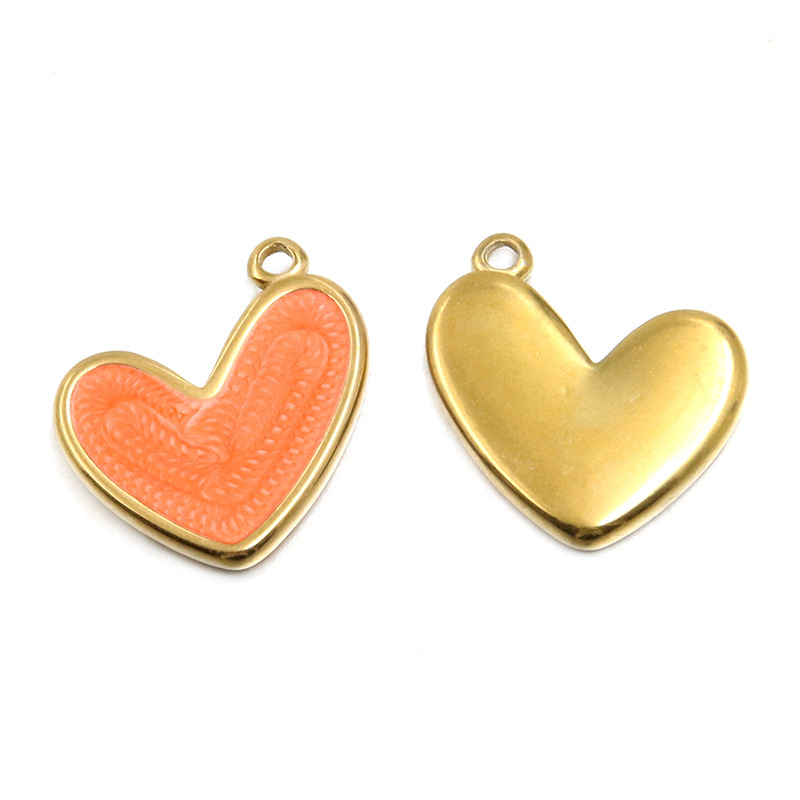 14:orange heart 20X22mm