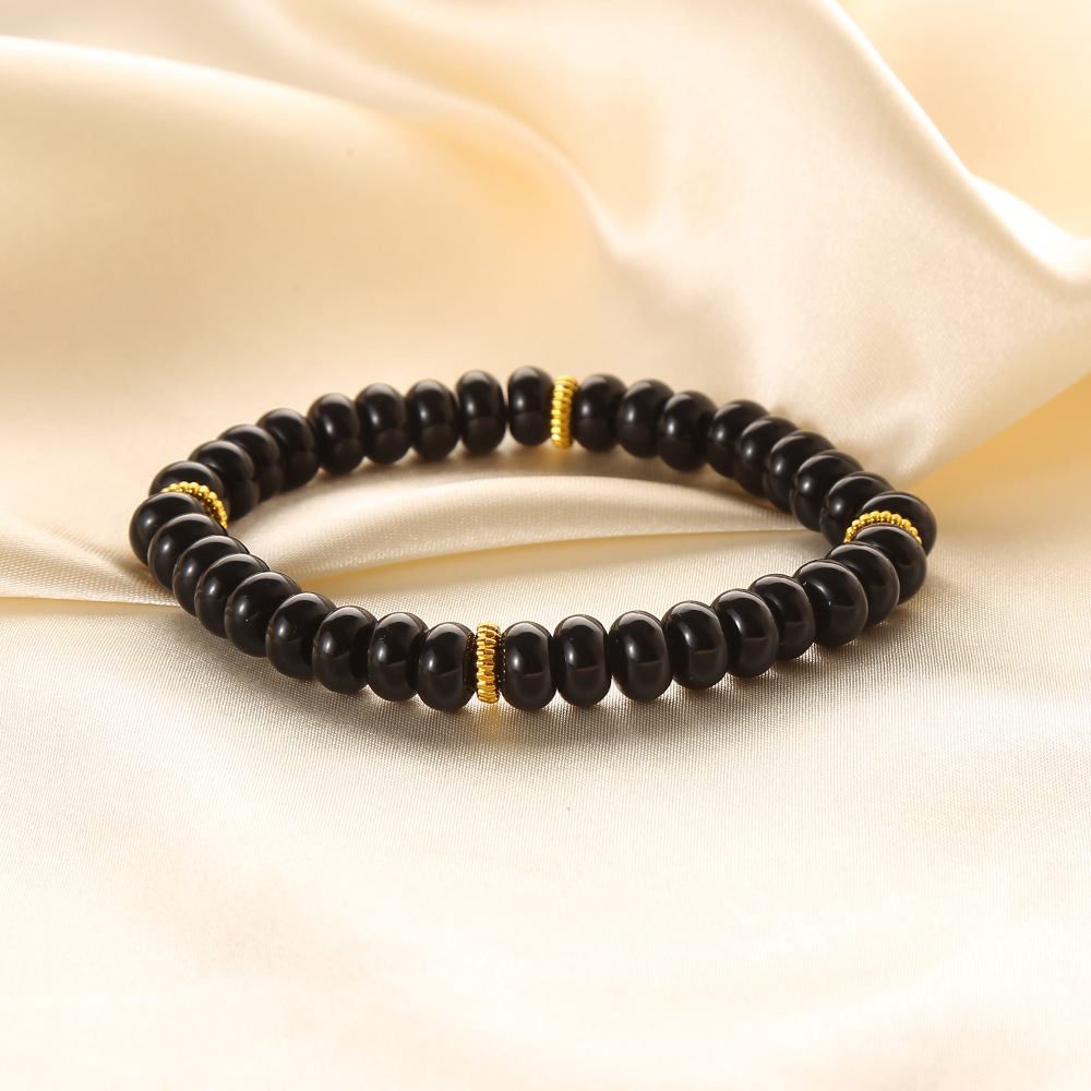 6:Black agate abacus beads