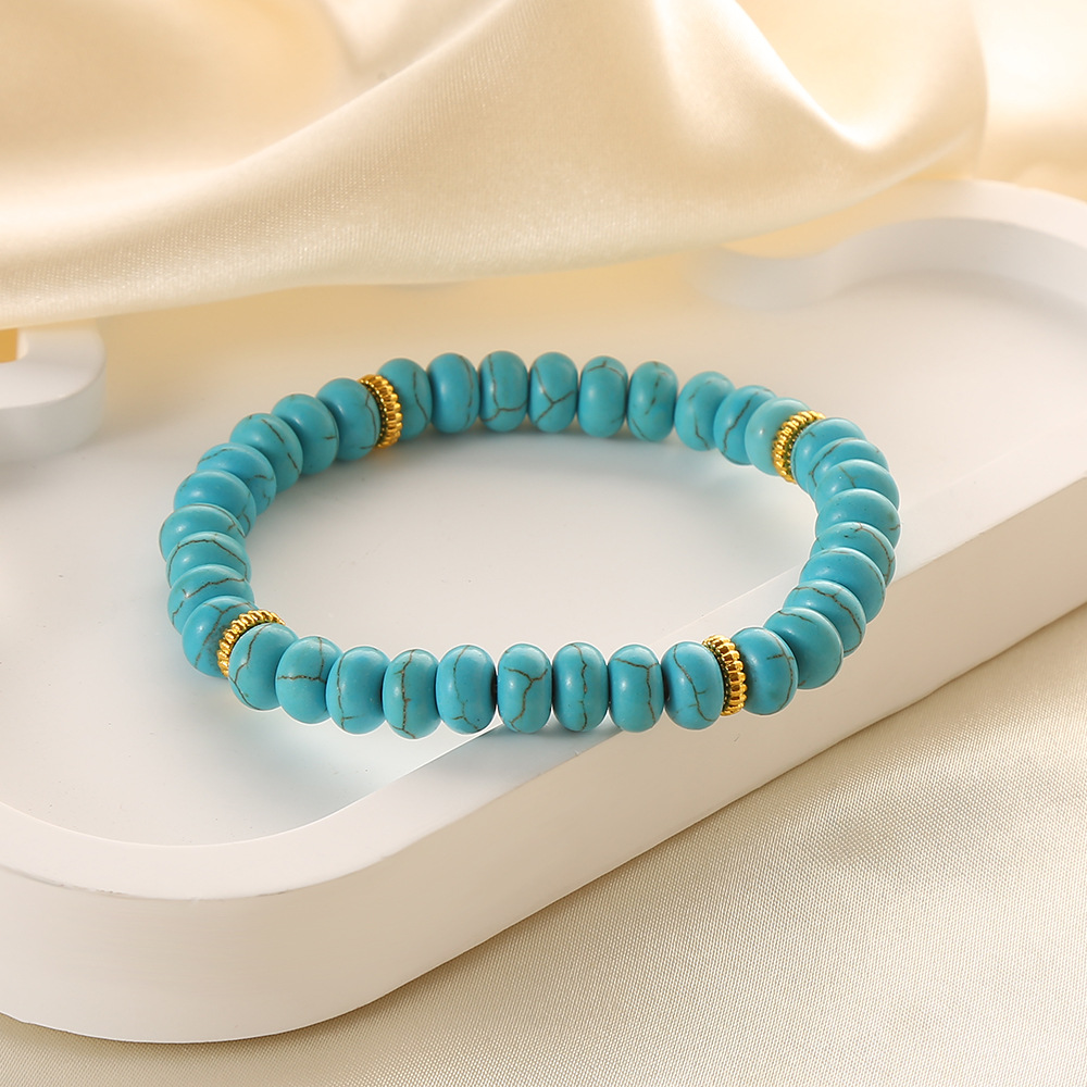 7:Blue pine abacus bead bracelet