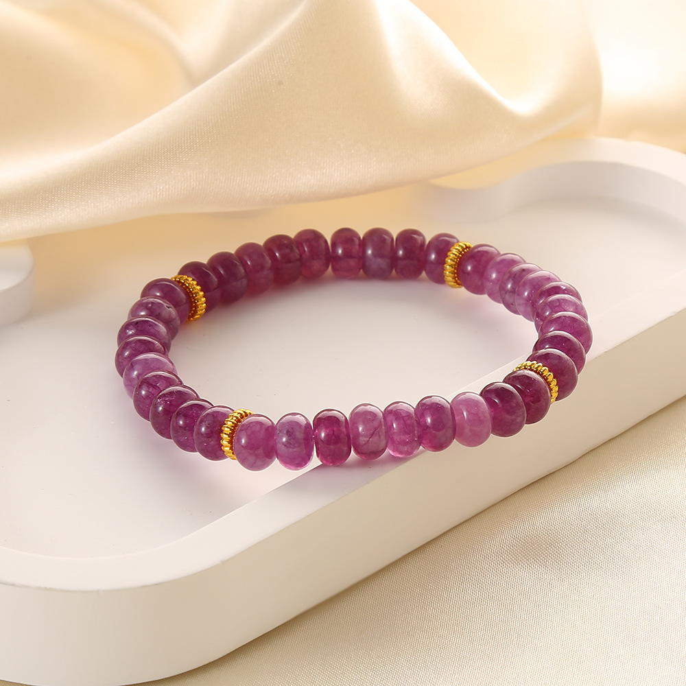 8:Colored purple jade abacus bead bracelet