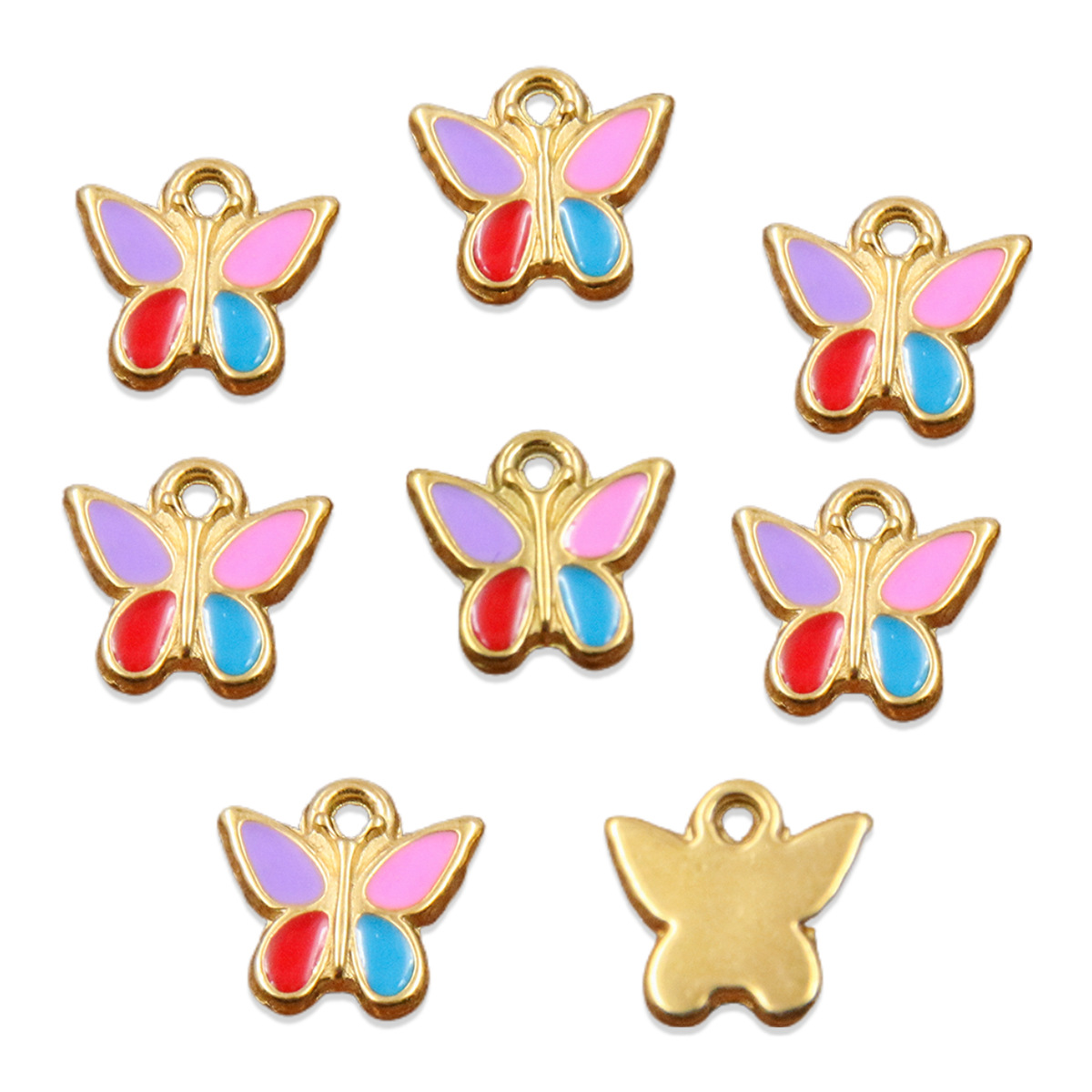 5:No. 1 Colorful butterfly 9x9mm