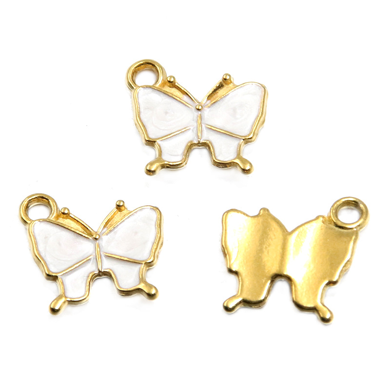 6:No. 2 white butterfly 13x13mm