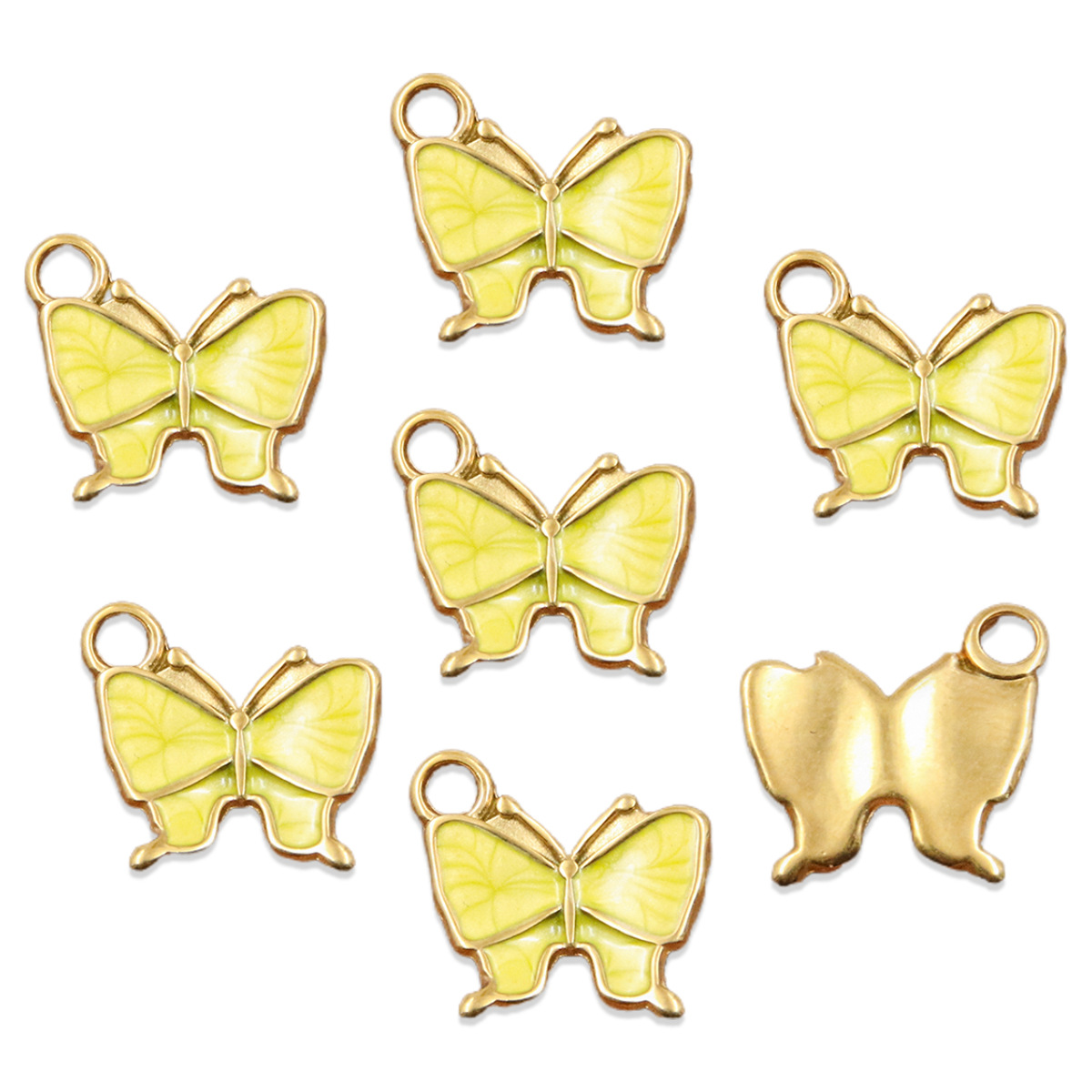 8:No. 2 yellow butterfly 13x13mm