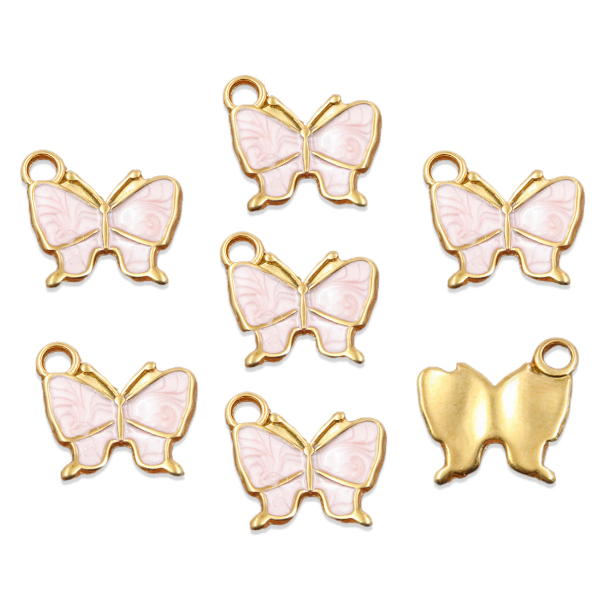 11:No. 2 light pink butterfly 13x13mm