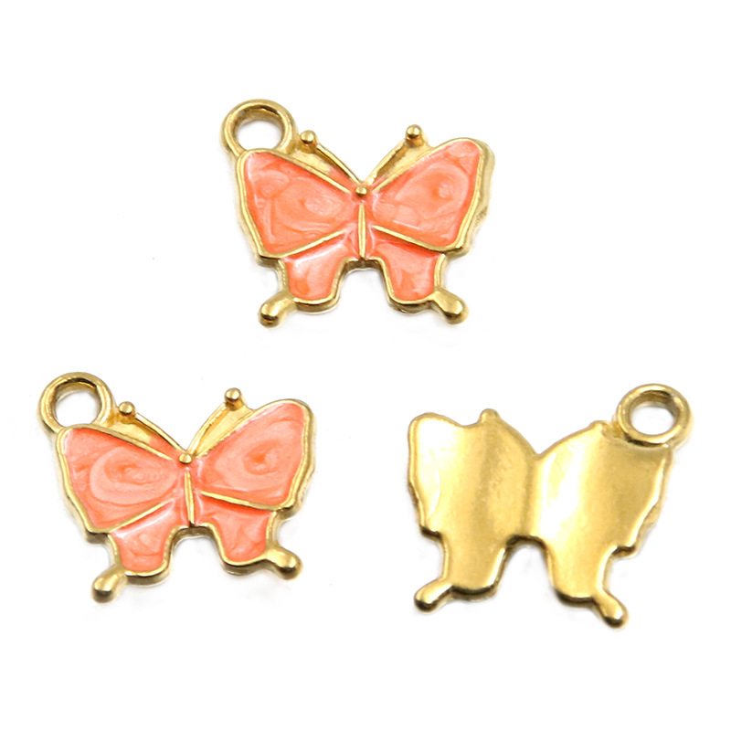 12:No. 2 orange butterfly 13x13mm