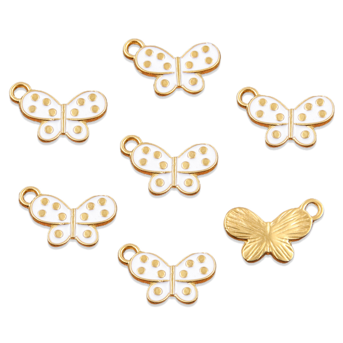 20:No. 5 white butterfly 13x19mm