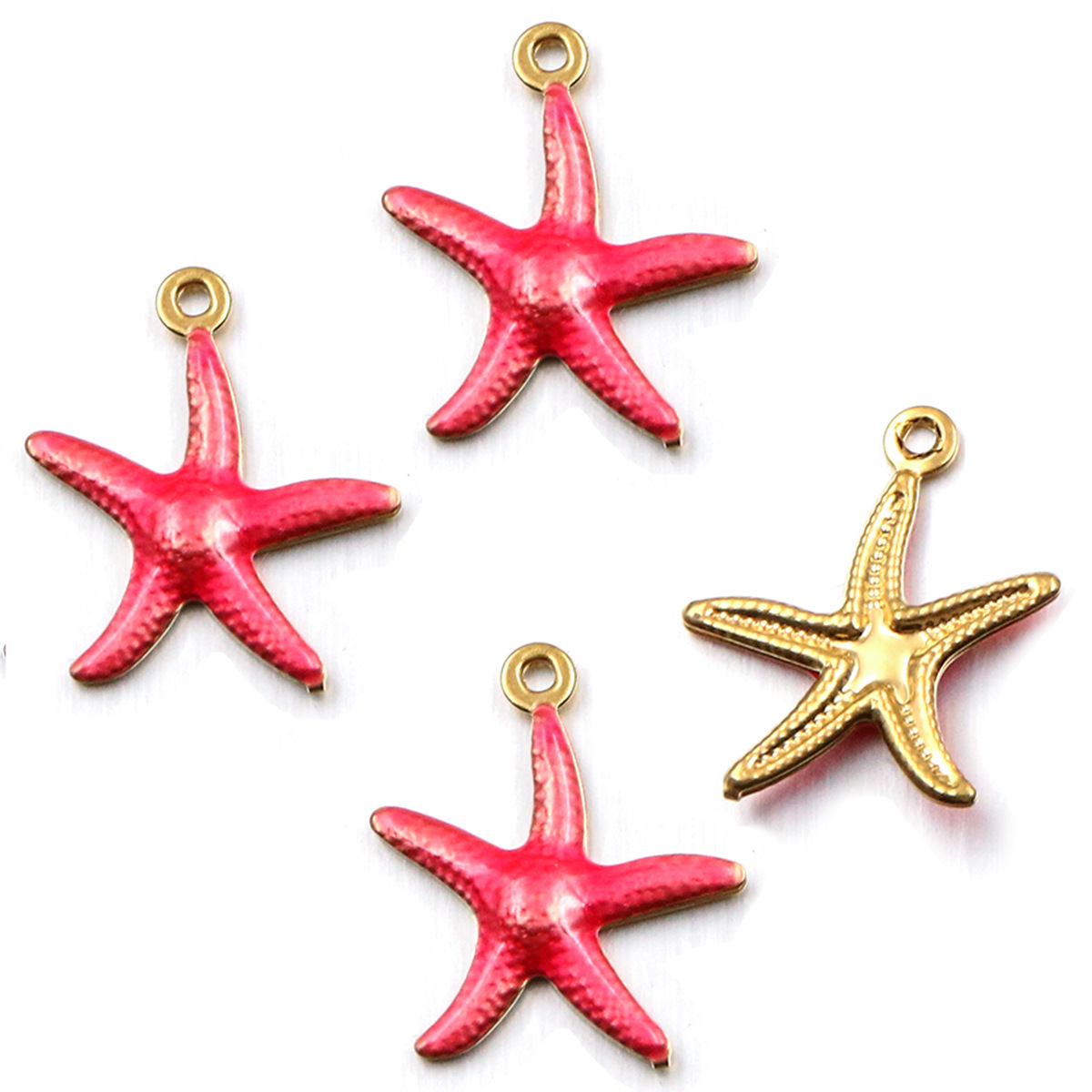 Starfish pink 15x17mm