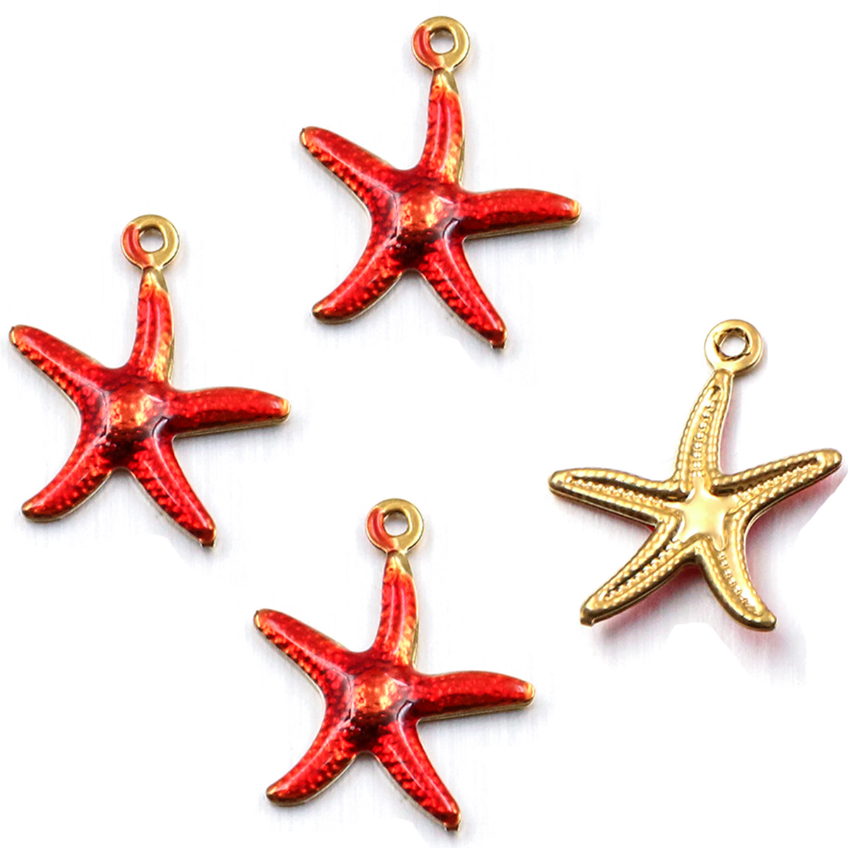 Starfish red 15x17mm