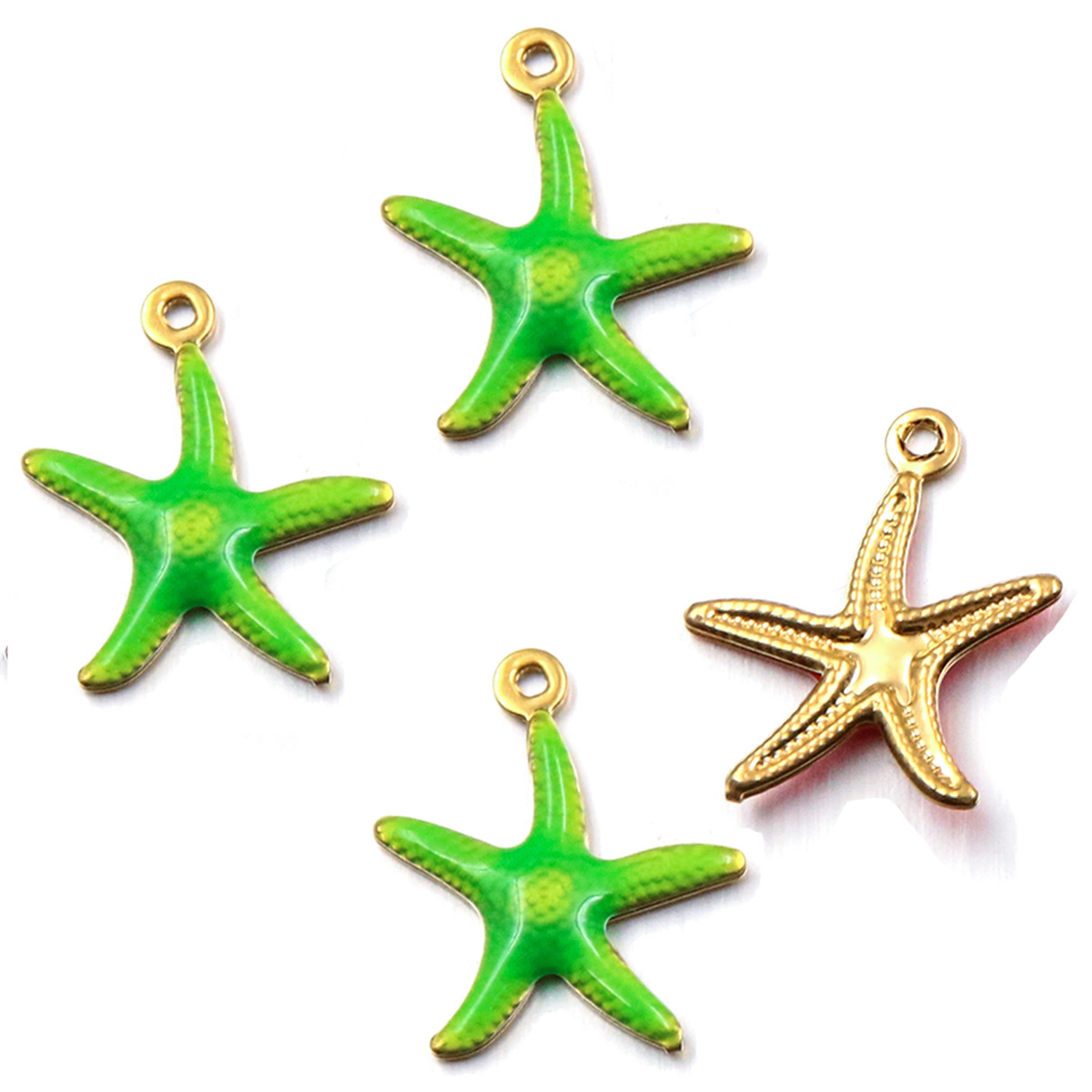 Starfish green 15x17mm