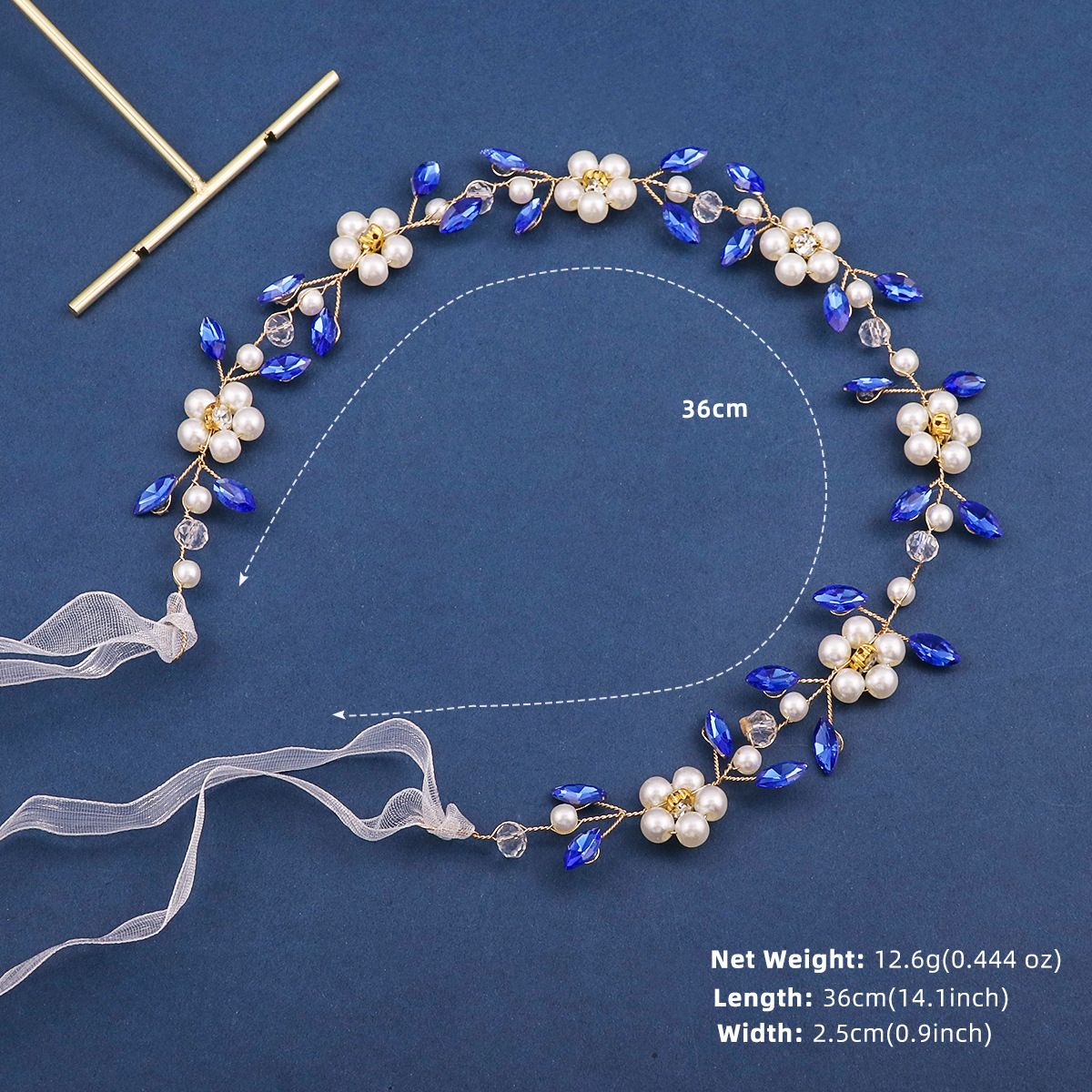 3- Blue diamond gold wire