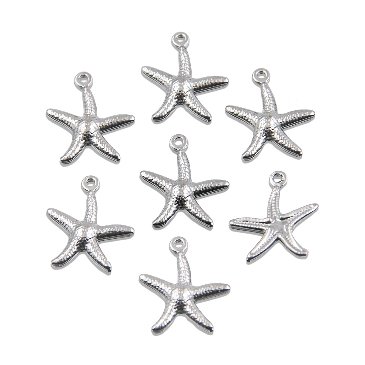 1:Steel color starfish 15x17mm