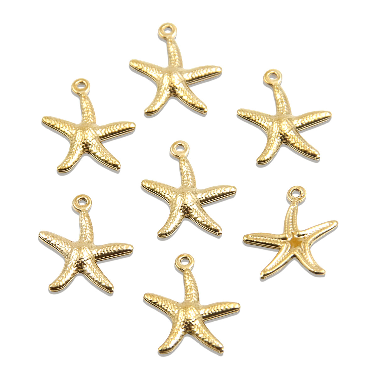 2:Golden starfish 15x17mm