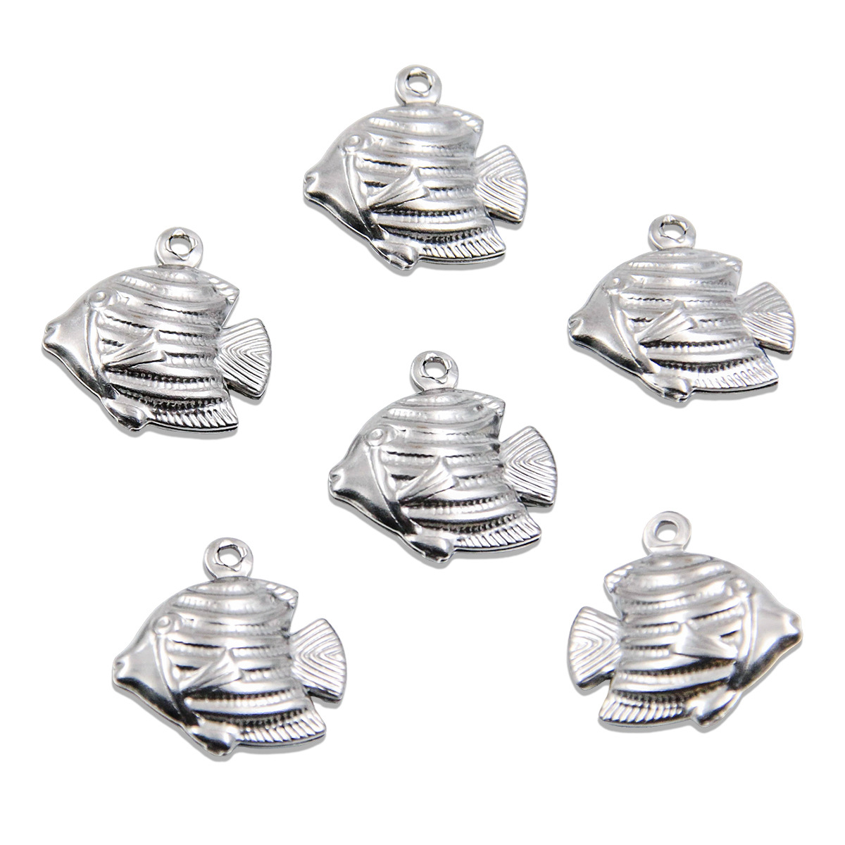 7:Steel color small fish 17x17mm