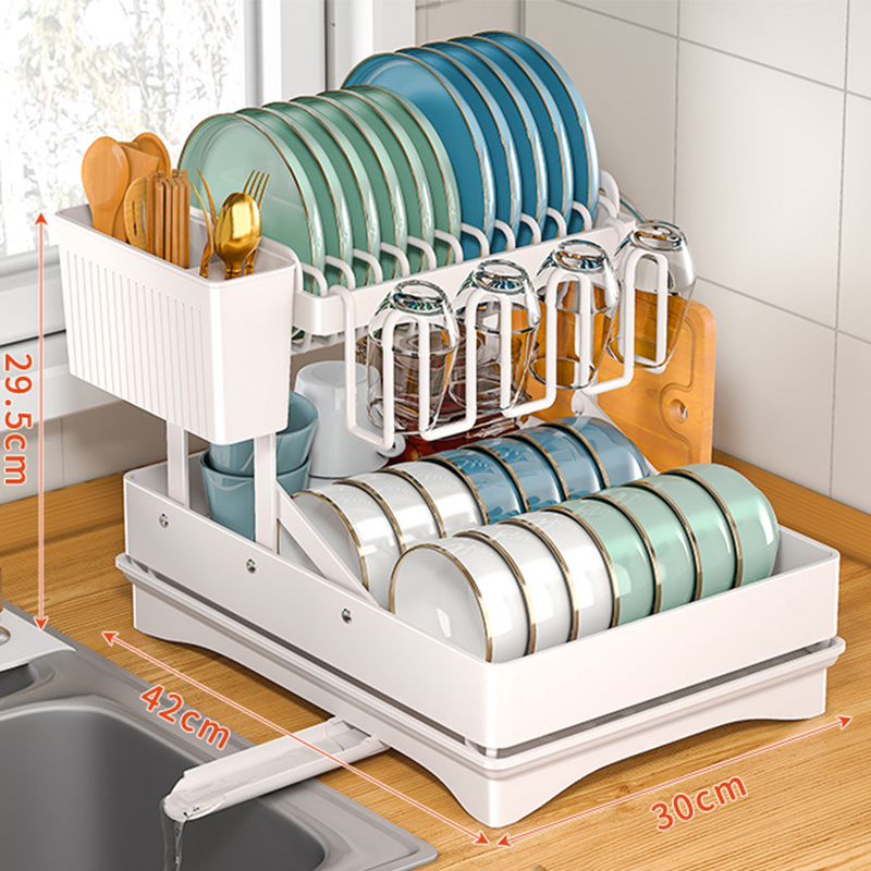 White * folding dish rack * main rack   cup rack   chopsticks tube   chopping board rack