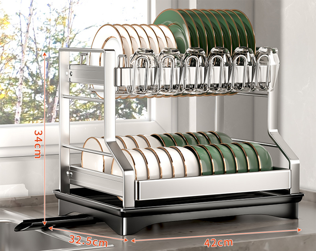 Stainless steel * double-layer dish rack main rack   cup rack