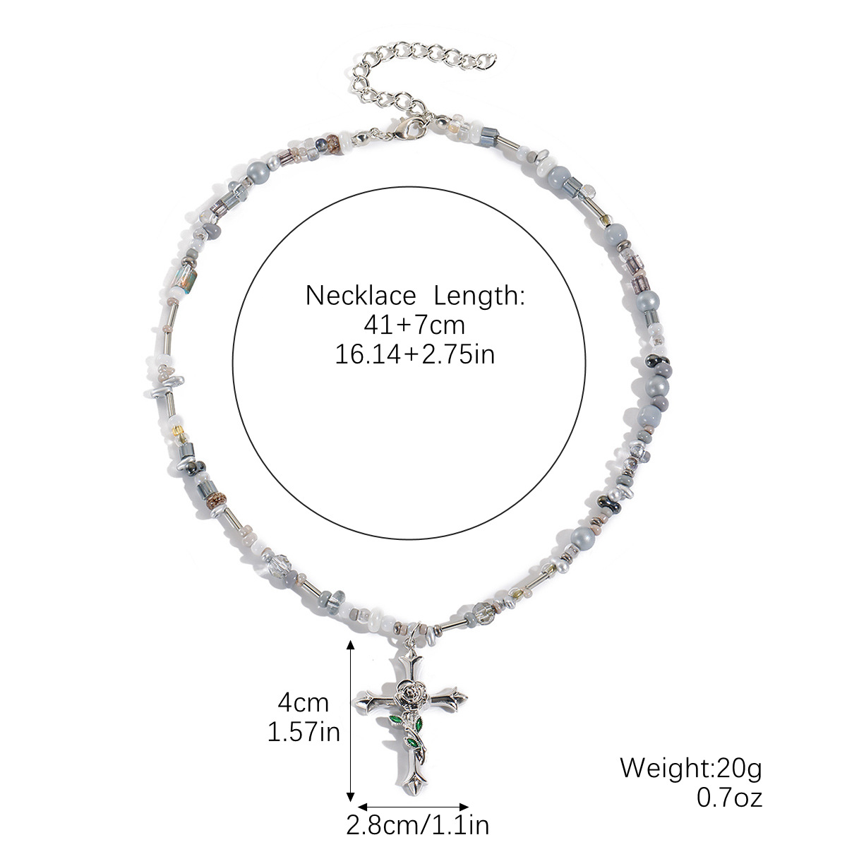 2:N2501-6 gray rice beads