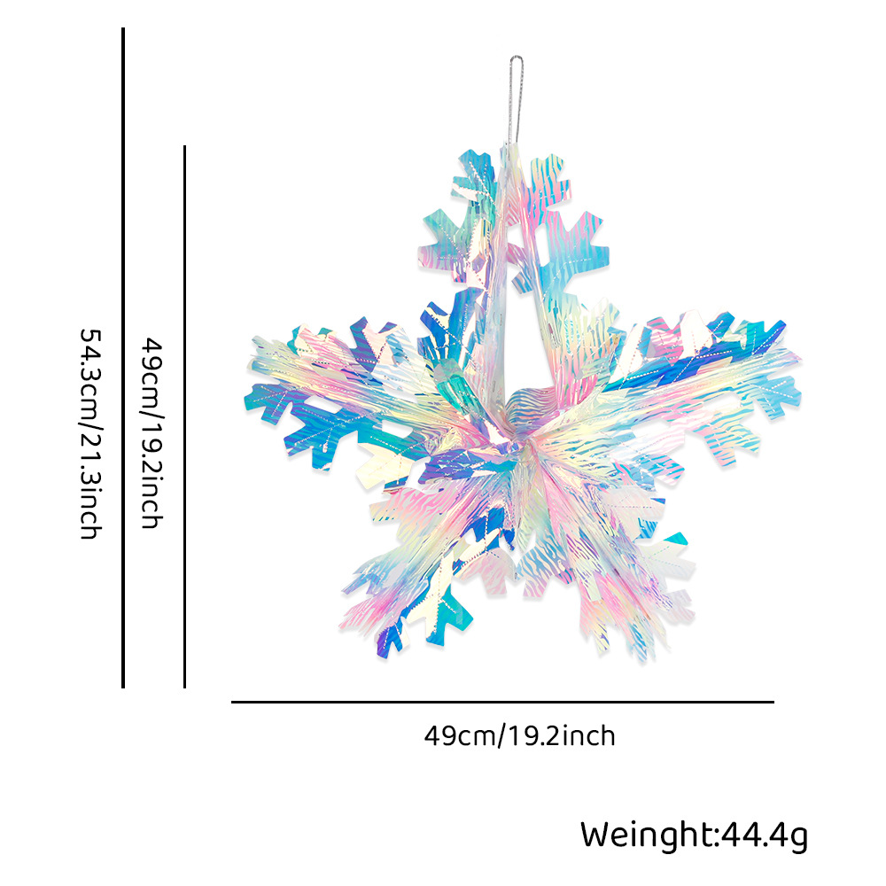 Color printing magic snowflake six-pointed star (28*17cm)