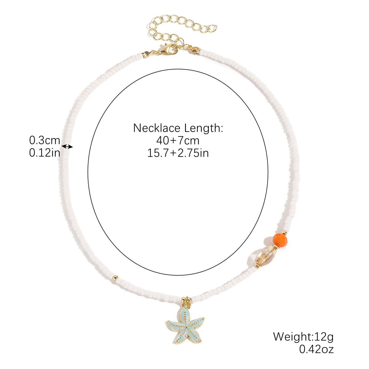 5:N2409-9 White Rice Pearl Starfish