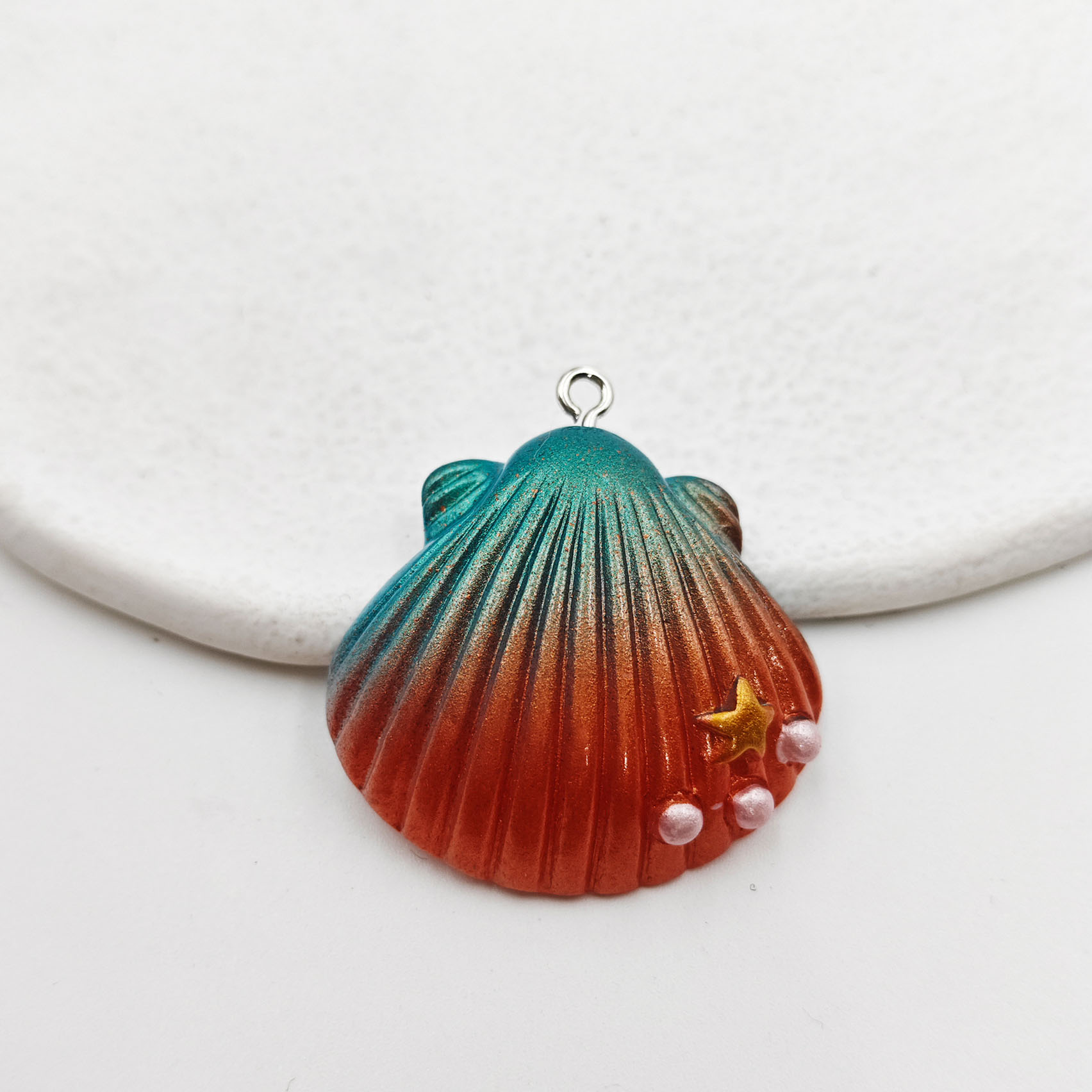 shell orange Large 35*38mm