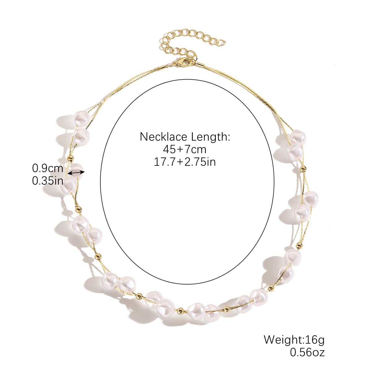 6:N2409-4 double-layer gold wire chain
