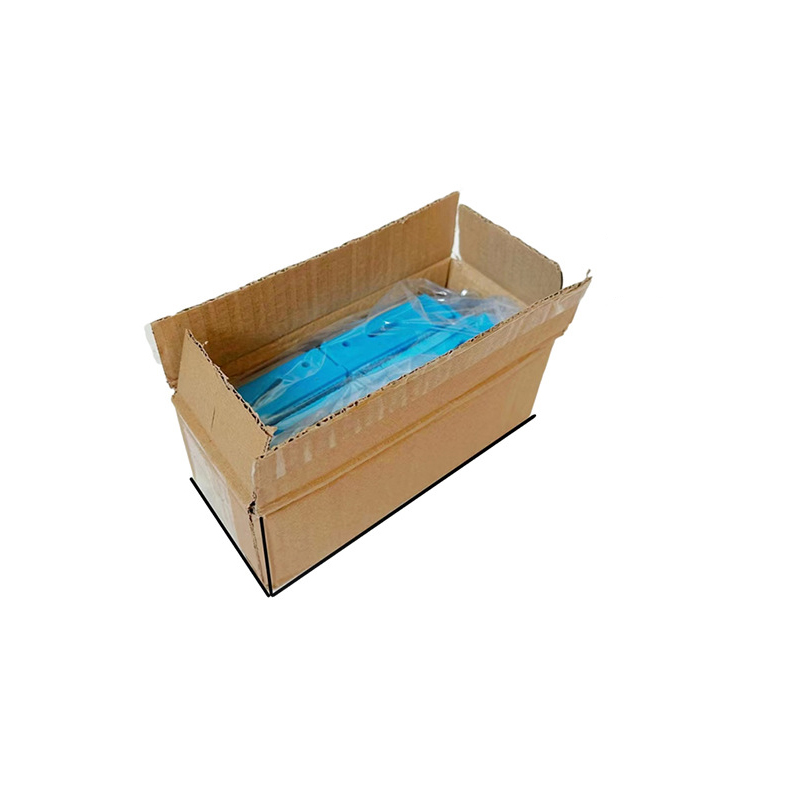 Blue with packing box