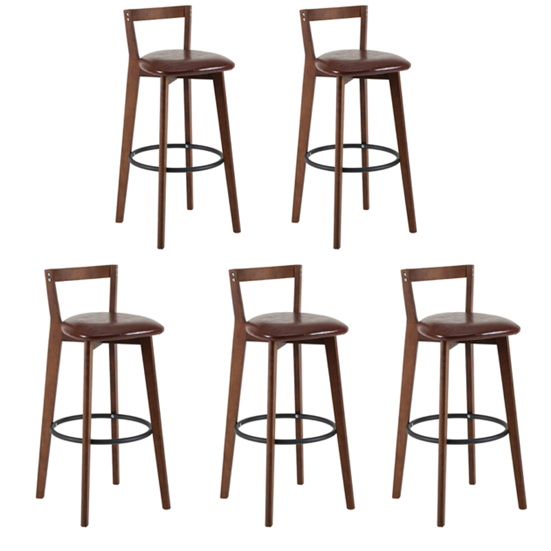 Brown leather brown rack (5pcs)