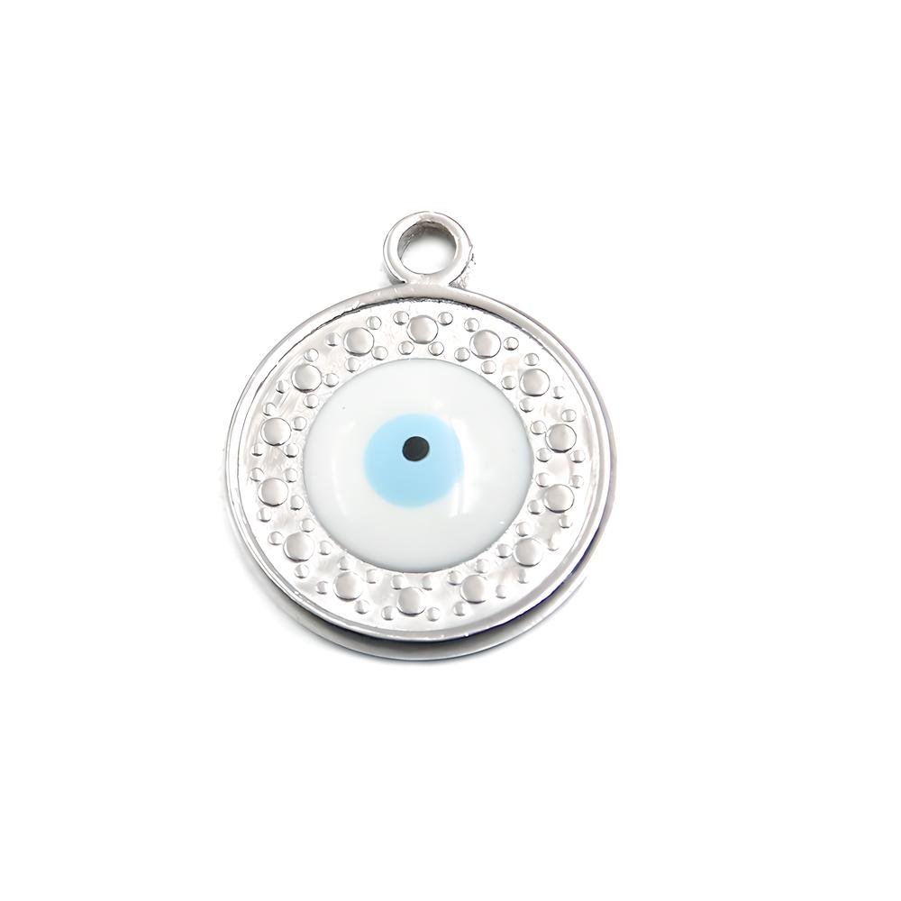 Steel color circle 16X19mm