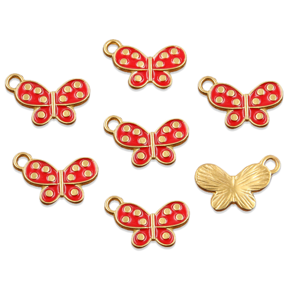 No. 5 red butterfly 13X19mm