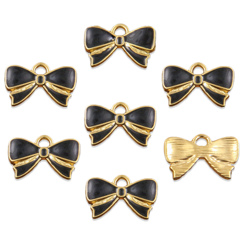 No. 4 black bow 12X19mm